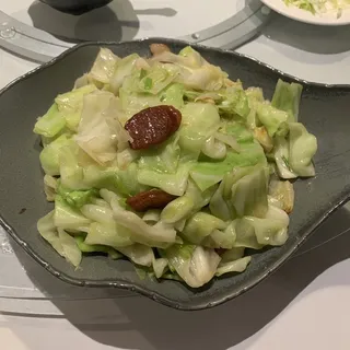 Stir Fried Cabbages & Taiwanese Sausages