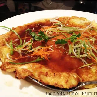 Egg Omelette with Soft Tofu in Special Sauce