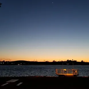 Our view from site 10. Plenty of light for night fishing.