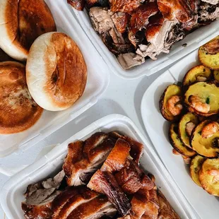 Two whole ducks and pan fried buns