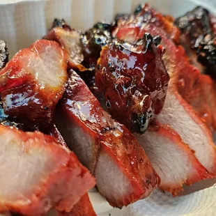 a plate of pork