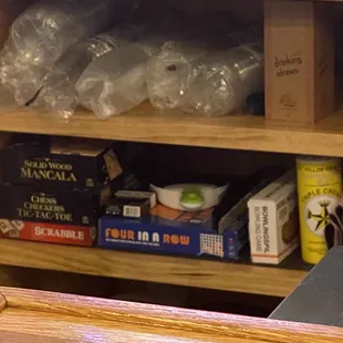 Games behind the bar (upstairs)