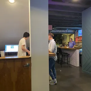 Check in area and bar in the back