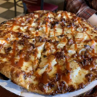Spicy Chicken Bacon Ranch Pizza