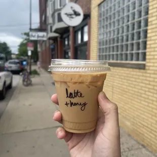 Iced Oat Milk Latte W/ Honey