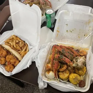 a variety of food items