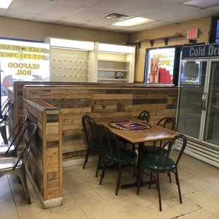 Dine-in table with TV