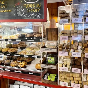 Eye candy ha! Muffins, baked goods and a whole case of flavored biscottis, say no more!