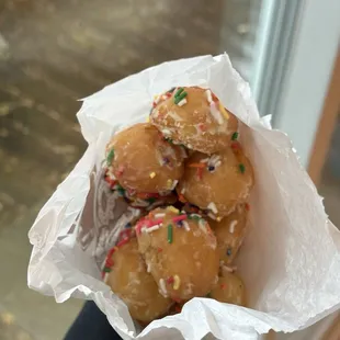 Sprinkled donut holes