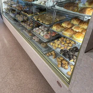 Counter of donuts