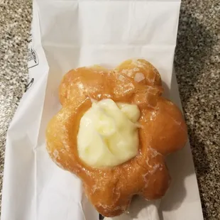 Glazed Donut with Custard