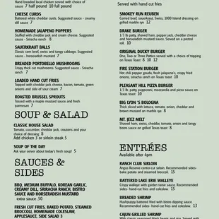 Current menu