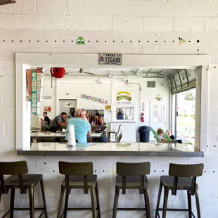 people in the background