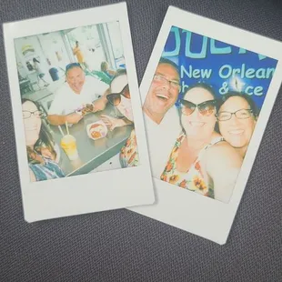 Polaroids at the ice cream shop.....