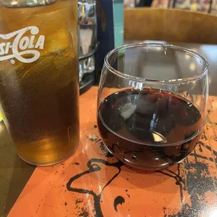 Glass of Merlot and a Tea