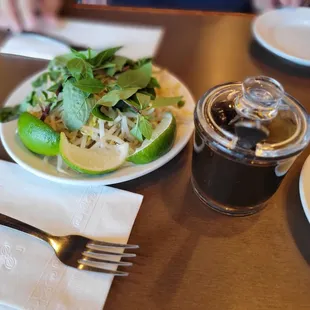 a plate of food on a table