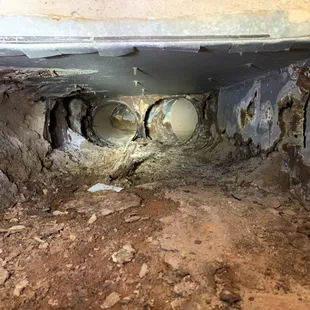 Plenum job before we coat and seal it.