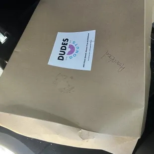 a bag of donuts