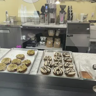 donuts in a bakery