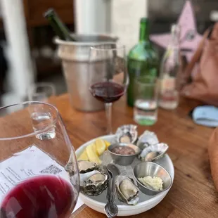 Plump oysters and chillred reds