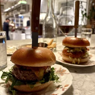 The Dudley Burger ($25), Fish Sando ($23)