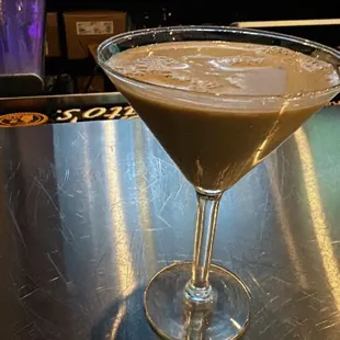 Espresso martini....without the coffee beans but still delicious