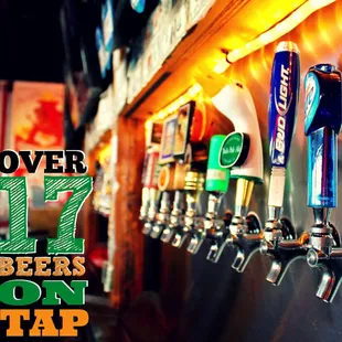 Dudley&apos;s has over 17 beers on tap!