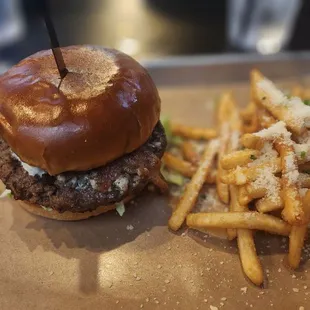 Bacon Bleu Burger so good.
