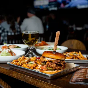 burgers, food