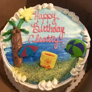 Beach themed bday cake!