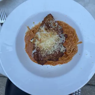 The full size chicken parmesan.