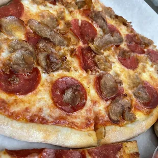 Pepperoni and Sausage Pizza