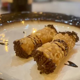 These "Due Amici" New York style Cannolis are the same ones being served at Osteria Natalina.