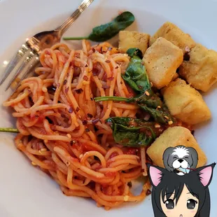 You can add fried tofu with your pasta! Love, @eatoutthao