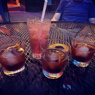 3 old fashions and a Tito's and soda
