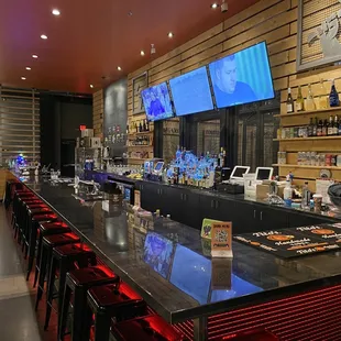 Bar area behind the 15 axe lanes.
