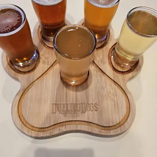 four different types of beers