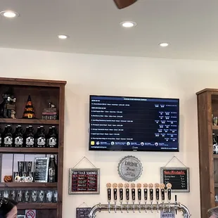 Bar and beer menu