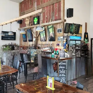 the interior of the brewery
