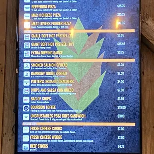 Food menu. Just fyi, if you plan to come here to have food, come around 6 because they close their kitchen early.
