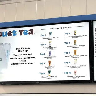 Menu as of 1.19.2025