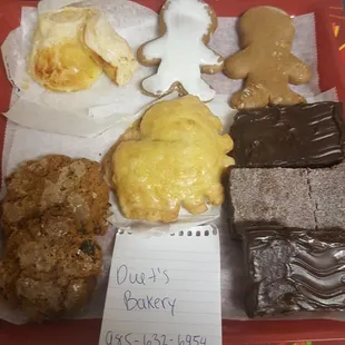 Hours &amp; Assortment of goodies..Best Bug Brownies n Gingerbread cookies