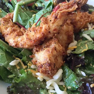 Fried chicken salad