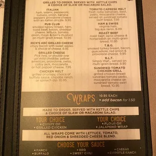 I had the Sundried Tomato Chicken Grill Paninis