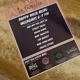 Duffy&apos;s menu 12/06/22