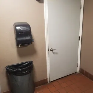 Mens restroom is clean. Great job!