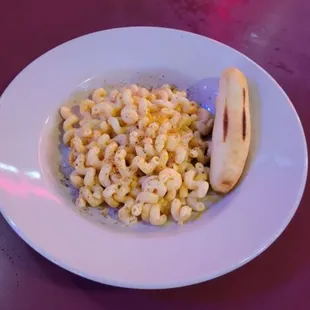 Homemade Mac and Cheese with a garlic breadstick at Duffy's Bar &amp; Grill is one that you NEED to try. Visit us today!