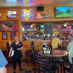 customers at the bar