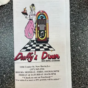 a diner&apos;s diner sign