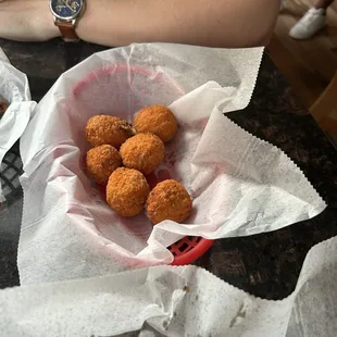 Buffalo chicken bleu cheese poppers